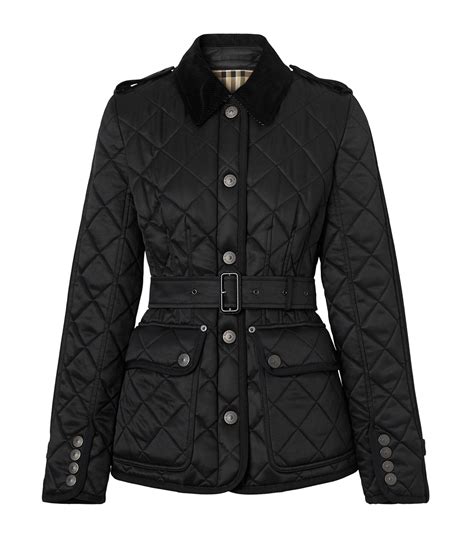 quilted jacket women burberry|burberry diamond quilted fitted jacket.